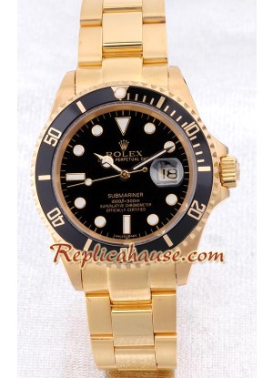 Rolex Réplica Submariner Gold Reloj Suizo