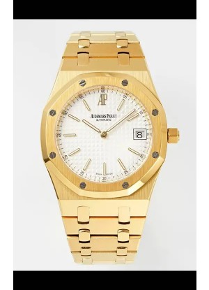 Reloj Royal Oak Jumbo 15202BA con caja de oro amarillo de 39 mm, réplica de alta calidad