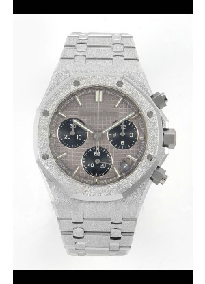 Reloj Royal Oak Cronógrafo 26240BC con esfera gris esmerilada, réplica de alta calidad