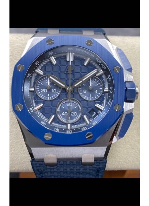 Reloj Royal Oak Offshore 26420CE Superclon de acero inoxidable con esfera azul