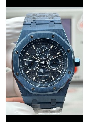 Reloj réplica Royal Oak Calendario Perpetuo Superclon de cerámica azul