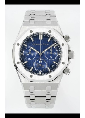 Reloj Royal Oak Chrono 26240 con esfera azul y caja de acero, superclon