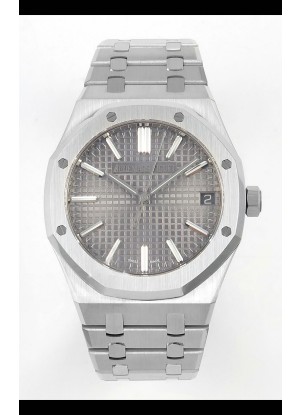 Reloj Royal Oak 15510 Superclon de 41 mm con esfera gris y correa de acero 904L
