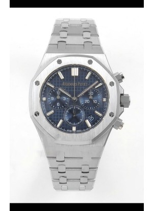 Reloj Royal Oak Chrono 26240 con esfera azul y caja de acero, superclon
