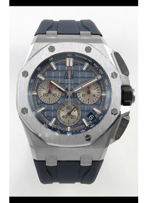 Reloj Royal Oak Offshore Chronograph 26420 con esfera azul de titanio, superclon