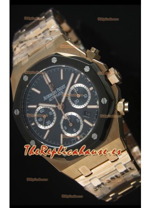 Audemars Piguet Royal Oak Oro Rosado, Dial en Cerámica color Azul - Réplica en escala 1:1