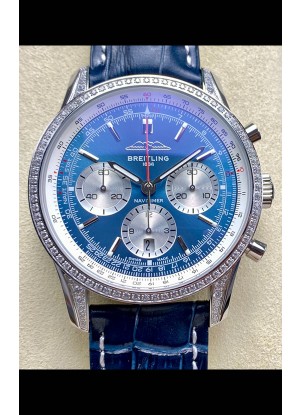 Reloj Breitling Navitimer B01 Superclon de 43 mm, acero inoxidable y esfera azul