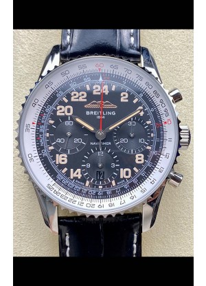Reloj réplica suizo Breitling Navitimer B02 con esfera gris de acero inoxidable