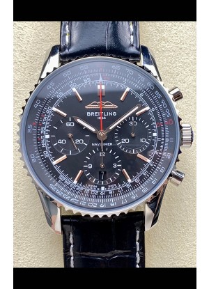 Reloj Breitling Navitimer B01 Cronógrafo 43 con esfera negra, réplica de alta calidad