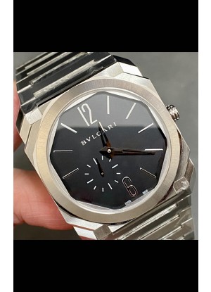 Reloj Octo Finissmo Superclon de 7 mm de grosor con esfera negra