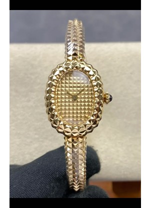 Reloj réplica Baignoire De Cartier Superclon Quartz de oro amarillo