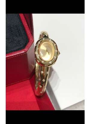 Reloj réplica Baignoire De Cartier Superclon Quartz de oro amarillo