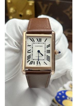 Reloj Cartier Tank Louis automático de 27 mm en oro amarillo, réplica de alta calidad
