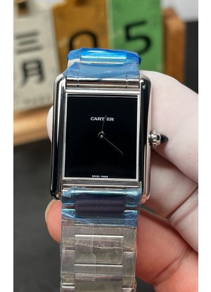 Reloj Tank Must Cartier Edition de 29 mm con esfera negra, superclon