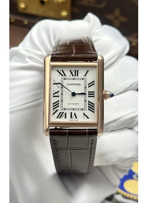Reloj Cartier Tank Louis automático de 27 mm en oro amarillo, réplica de alta calidad