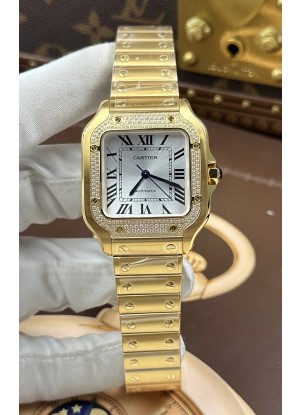 Reloj Santos De Cartier de 35 mm, edición Superclon de oro amarillo