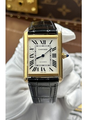 Reloj Cartier Tank Louis automático de 27 mm en oro amarillo, réplica de alta calidad