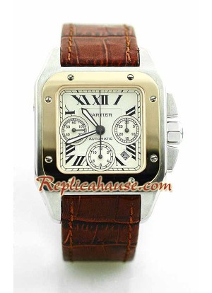 Cartier Santos 100 Cronógrafo Reloj Suizo