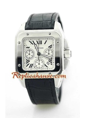 Cartier Santos 100 Cronógrafo Reloj Suizo