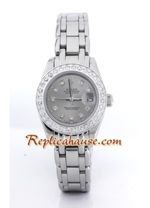 Rolex Réplica Datejust - Silver - Dama -