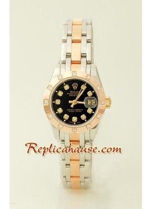 Rolex Réplica Datejust - Dos Tonos - Dama -