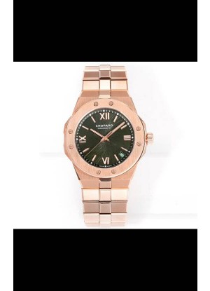 Reloj réplica Chopard Alpine Eagle de oro rosa con esfera marrón, superclone