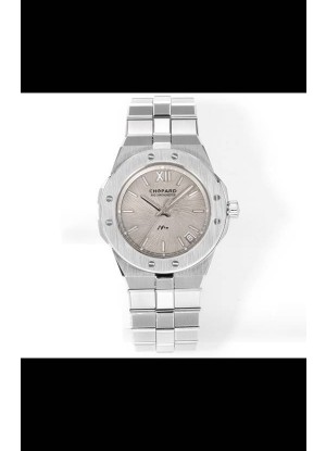 Reloj réplica Chopard Alpine Eagle de acero inoxidable con esfera gris, superclon