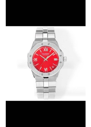 Reloj réplica Chopard Alpine Eagle de acero inoxidable con esfera roja, superclone