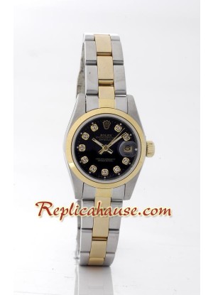 Rolex Réplica Datejust - Two-tone- Dama -