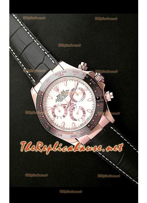 Rolex Daytona Monobloc Cerachrome Everose Reloj Suizo - Reproducción Escala 1:1