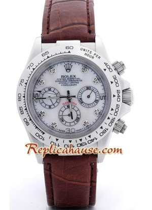 Rolex Réplica Daytona Reloj con correa de cuero