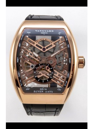 Reloj Franck Muller V45 Tourbillon Skeleton de oro rosa Superclon