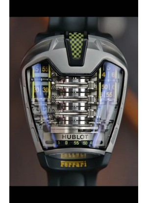 Reloj Hublot MP-05 La Ferrari con caja de titanio, réplica hiperrealista