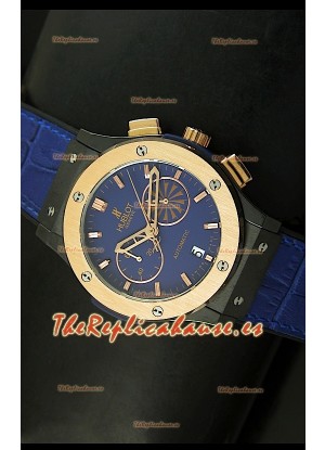 Hublot Classic Fusion Chrono, Reloj Réplica Japonés en Cuarzo, Dial en Azul