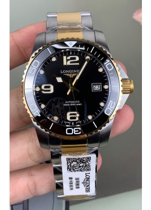 Reloj Longines HydroConquest Superclon bicolor con esfera negra