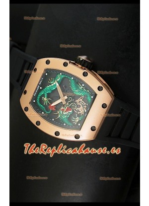 Richard Mille RM057 Tourbillon Jackie Chan Reloj Réplica Suiza en Oro Rosado