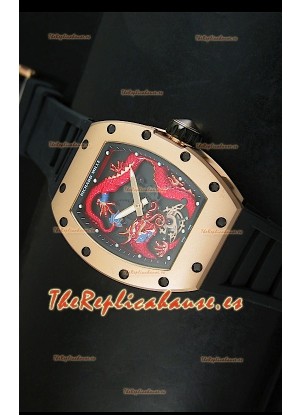 Richard Mille RM057 Tourbillon Jackie Chan Reloj Réplica Suiza en Oro Rosado