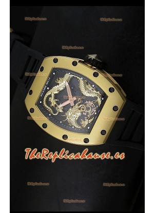 Richard Mille RM057 Tourbillon Jackie Chan Reloj Réplica Suiza en Oro Amarillo