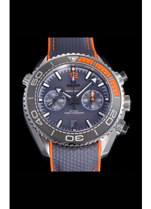 Reloj Omega Speedmaster Planet Ocean Grey con esfera naranja/gris, superclon