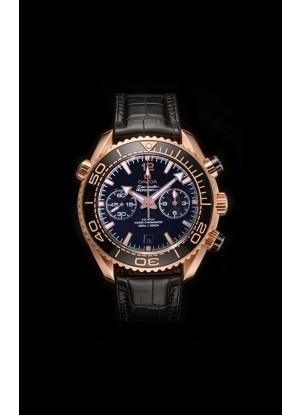 Reloj Omega Speedmaster Planet Ocean Rose Gold con esfera negra Superclon