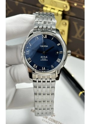 Reloj Omega De Ville Co-Axial Cronómetro 41MM con esfera azul, superclon