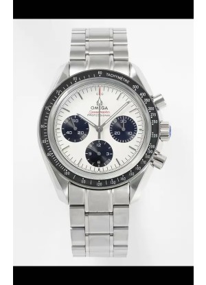 Reloj Omega Speedmaster Moonwatch con esfera blanca de 42 mm, superclon