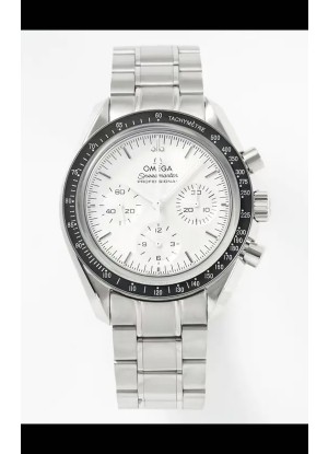 Reloj Omega Speedmaster Moonwatch con esfera blanca de 42 mm, superclon