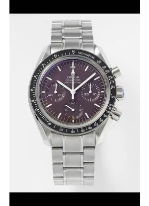 Reloj Omega Speedmaster Moonwatch con esfera burdeos de 42 mm, superclon