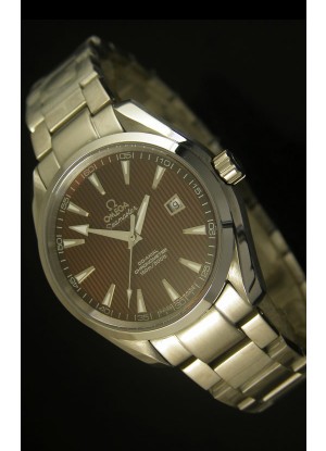 Omega Seamaster Aqua Terra Co-Axial Dial Marrón - Ultima Edición Escala 1:1