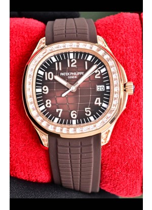 Reloj Patek Philippe Aquanaut 5167 de oro rosa con esfera marrón de 38,5 mm