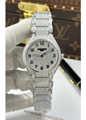Reloj Patek Philippe Superclon de acero inoxidable con veinticuatro diamantes