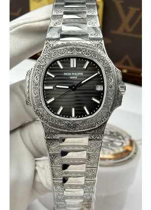 Reloj Patek Philippe Nautilus 5711/1500A con esfera negra, modelo infantil, superclon