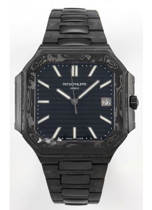 Reloj Patek Philippe Cubitus con caja de carbono y esfera negra, superclon