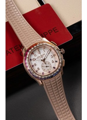 Reloj Patek Philippe Aquanaut 7968 Superclon con correa marrón y oro rosa